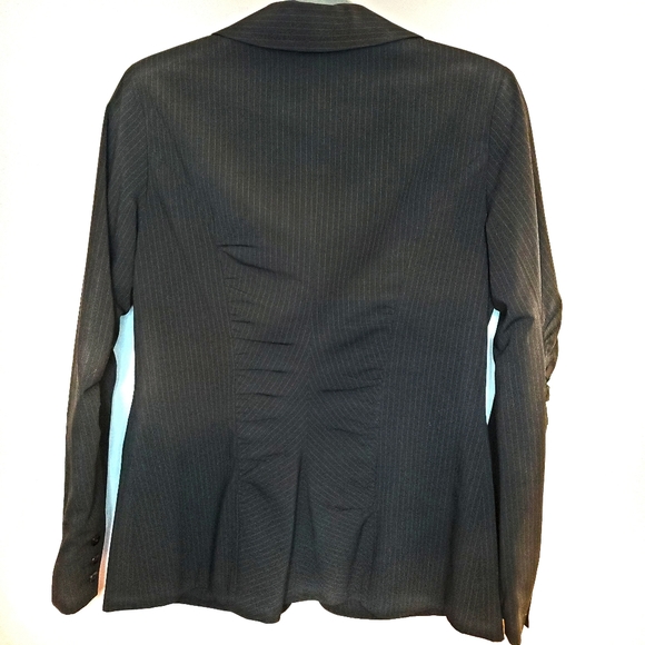 CAbi ruffle label black pinstripe pant suit - Picture 8 of 8